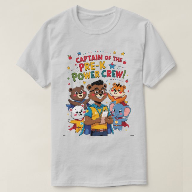 Kapten för förskolekraftgruppen t shirt (Design framsida)