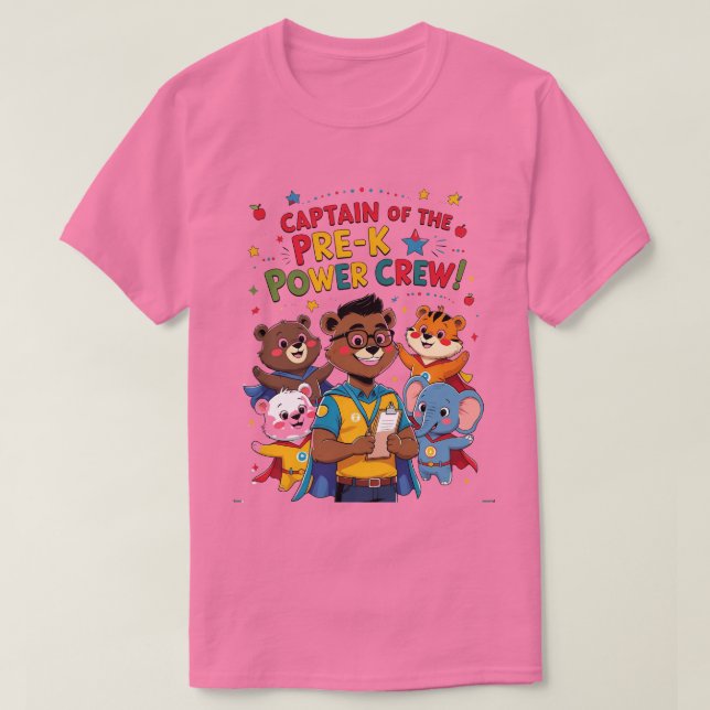 Kapten för förskolekraftlaget t shirt (Design framsida)