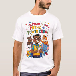 Kapten för förskolekraftlaget t shirt