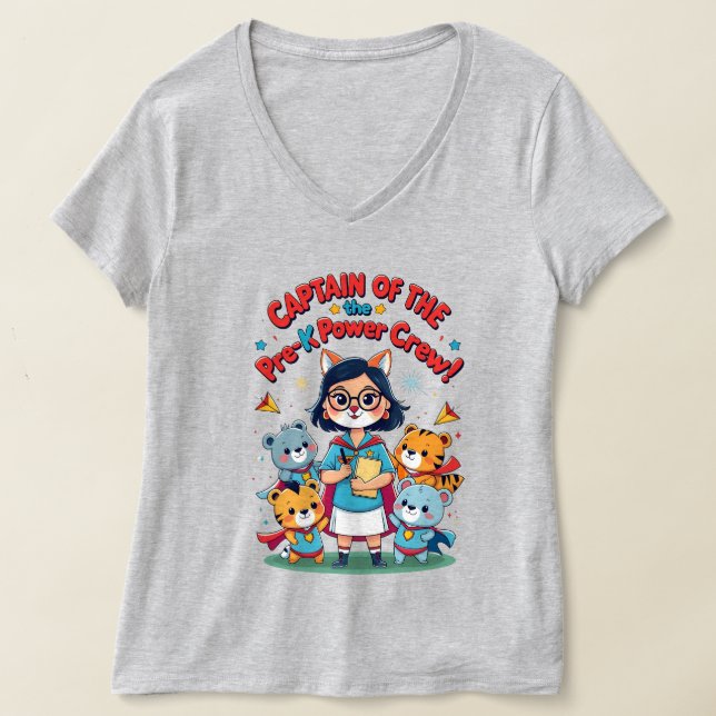 Kapten för Pre-K Power Crew T Shirt (Laydown)