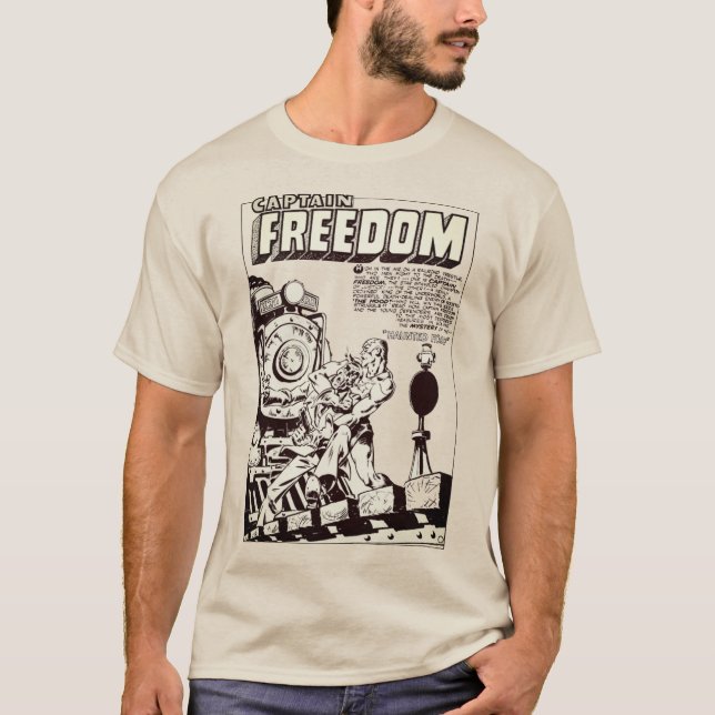 Kapten FREEDOM Tecknad T-Shirt 1940 (Framsida)