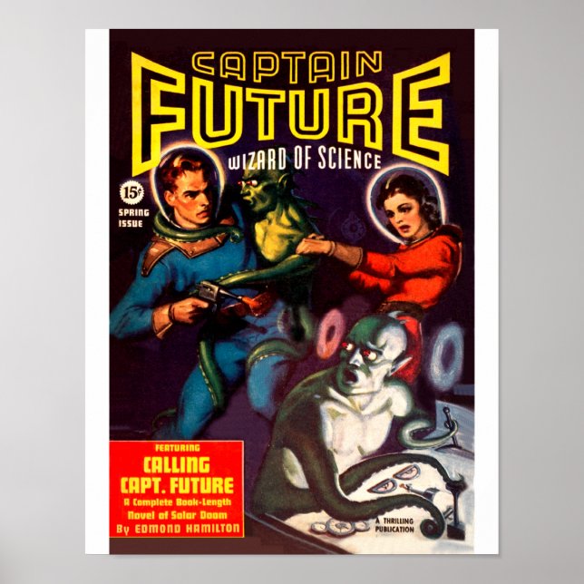 Kapten Future #1 Poster (Framsidan)