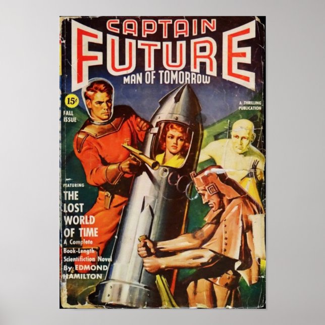 Kapten Future - Borttappaden World of Time Poster (Framsidan)