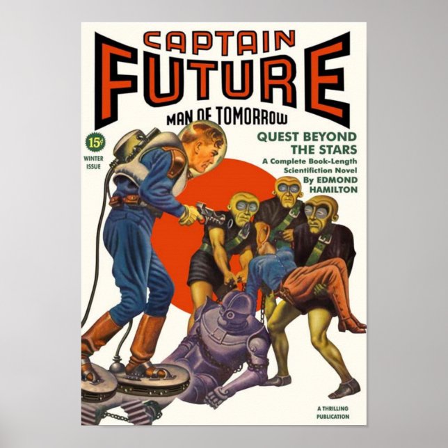 Kapten Future - Kasta bortom Stars Poster (Framsidan)