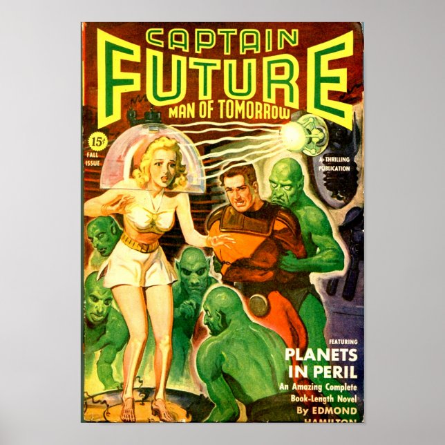Kapten Future - Planets in Peril Poster (Framsidan)