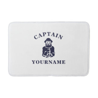 Kapten Gold Skrubbff med ditt namn Bath Mat Badrumsmatta