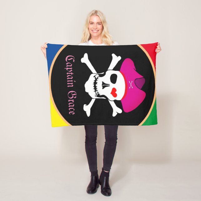 Kapten "Grace" & Pirater - Treasure Island /Girls Fleecefilt (På plats)