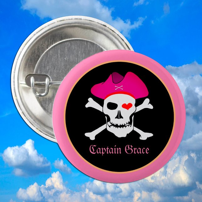 Kapten "Grace" & Pirater - Treasure Island /Girls Knapp (Skapare uppladdad)
