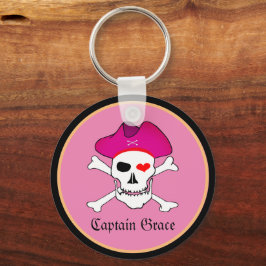 Kapten Grace & Piratflagga, Båt Semester / Dam Nyckelring