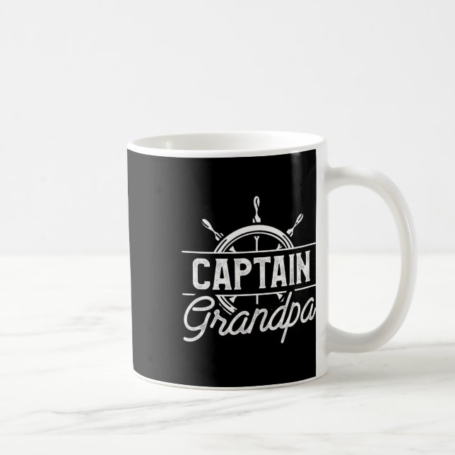 Kapten Grandpa Funny Boating Sailing Quote for Gr Kaffemugg (Höger)