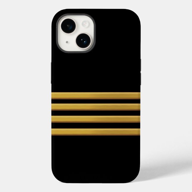 Kapten guld rand Fodral-Mate iphone case (Baksida)