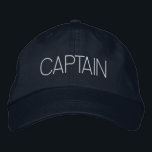 Kapten Hat - båtkapten, jaktgåva, ny båt Broderad Keps<br><div class="desc">Berätta vem som är kapten med den här hatten</div>