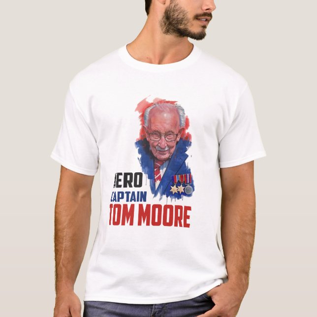 Kapten Herr Tom Moore T Shirt (Framsida)