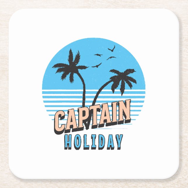 Kapten Holiday Underlägg Papper Kvadrat (Framsidan)
