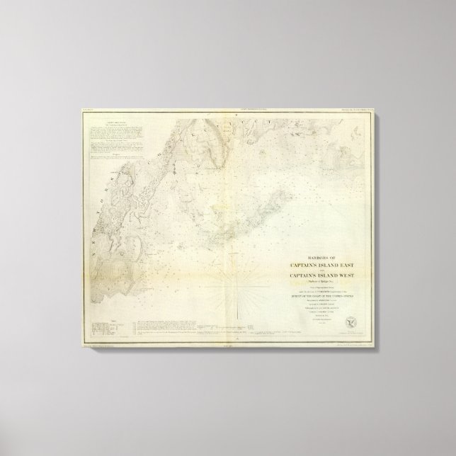 Kapten Island E, W Canvastryck (Framsida)