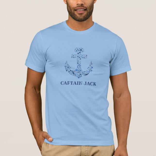 ’Kapten Jack’ Anchor T-Shirt (Framsida)