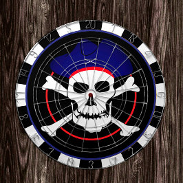 Kapten Jack Dartboard & Pirater Flagga, Skull/spel Darttavla