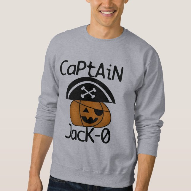 Kapten Jack=O Halloween-skjortor och presenter Sweatshirt (Framsida)