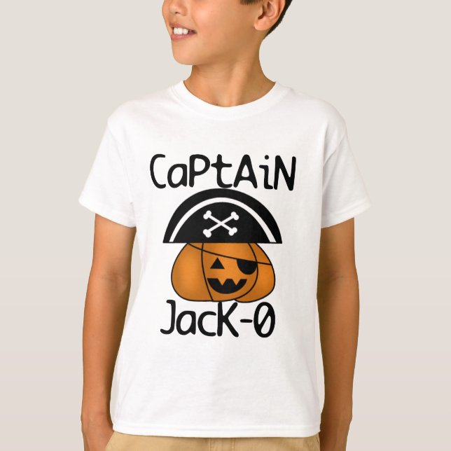 Kapten Jack=O Halloween-skjortor och presenter Tee (Framsida)