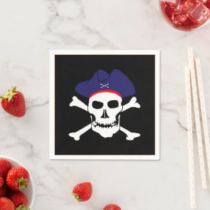 Kapten Jack & Pirat, pirater flagga /skatt Pappersservett