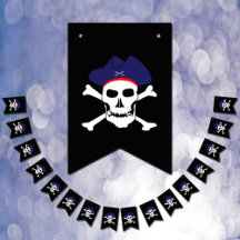 Kapten Jack, Pirater Bunting Flaggor, Boat Party