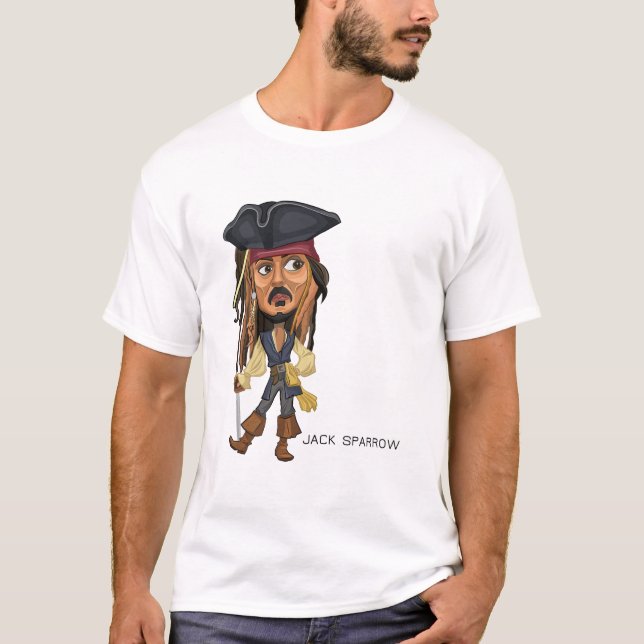 Kapten Jack Sparrow T Shirt (Framsida)