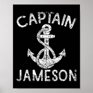 Kapten Jameson Yacht Anchor Boat Frakt Boating Poster