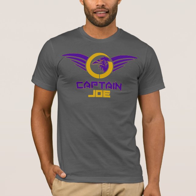 Kapten Joe Jersey Tshirt - Svart T Shirt (Framsida)