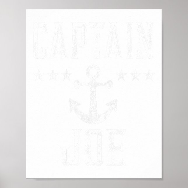 Kapten Joe - Retro Personlig Nautical Boating Poster (Framsidan)