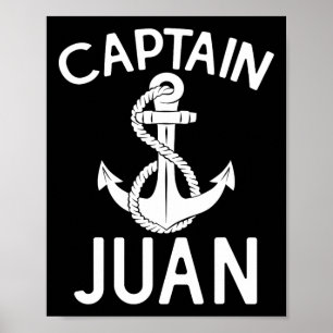 Kapten Juan Frakt Boat Boating Yacht Anchor Poster