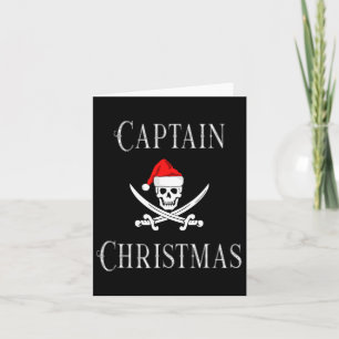 Kapten jul Pirat Skull Santa Hat B Kort