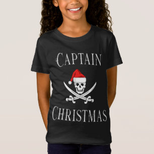 Kapten jul Pirat Skull Santa Hat B T Shirt
