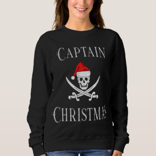 Kapten jul Pirat Skull Santa Hat B T Shirt