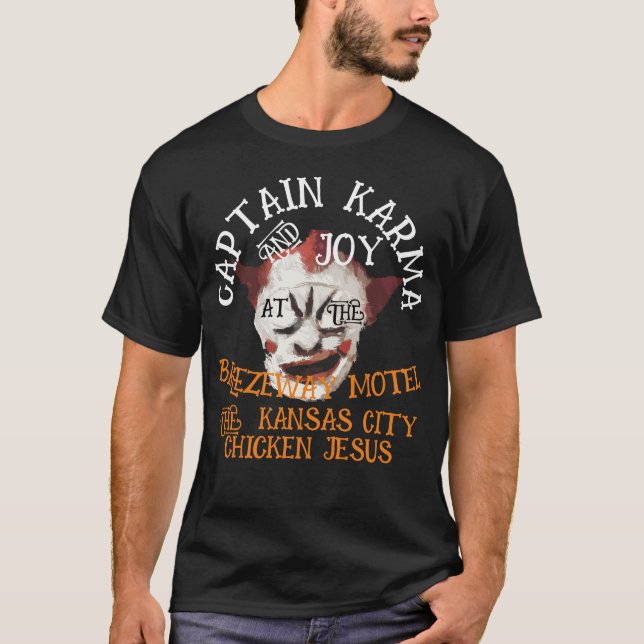 Kapten Karma Joy Kansas City Chicken Vinge Jesus T Shirt (Framsida)