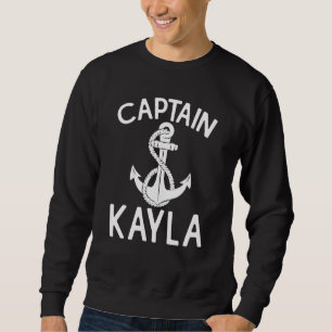 Kapten Kayla Yacht Ankarbåt Båttur Fartyg Lång Ärmad Tröja