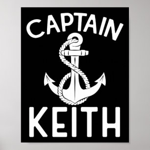Kapten Keith Boat Frakt Anchor Boating Yacht Poster