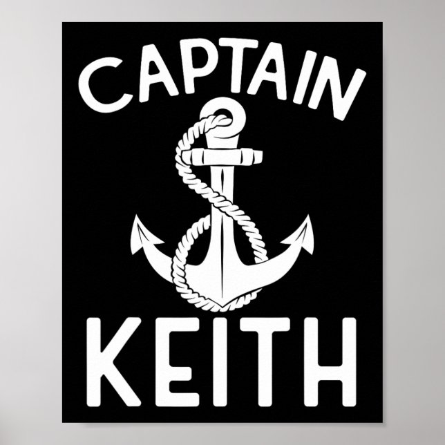 Kapten Keith Boat Frakt Anchor Boating Yacht Poster (Framsidan)