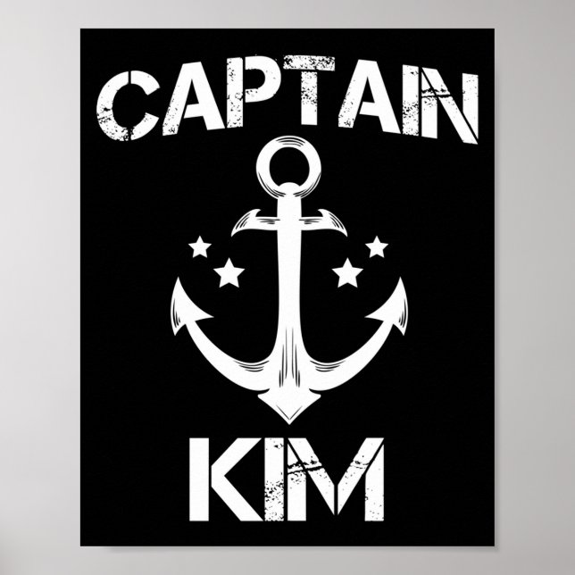 Kapten kim rolig födelsedagsnamn båt present poster (Framsidan)