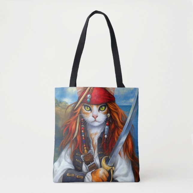 Kapten Klo i Azure Sea | Pirat Cat Tygkasse (Framsida)