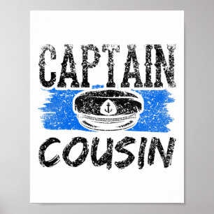 Kapten Kusin Yacht Besättning Båt Fartyg Poster