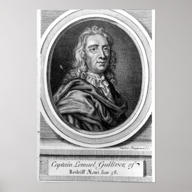 Kapten Lemuel Gulliver, 1726 Poster (Framsidan)