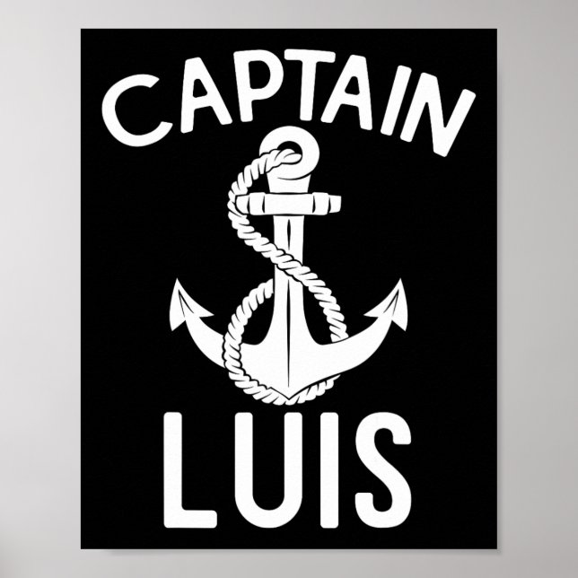 Kapten Luis Boat Boating Yacht Frakt Anchor Poster (Framsidan)