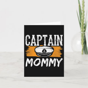 Kapten Mamma Båt Jakt Besättning Fartyg Mamma Mor Kort