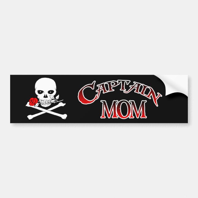 Kapten Mamma Bumper Sticker Bildekal (Framsidan)