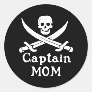 Kapten Mamma Runt Klistermärke