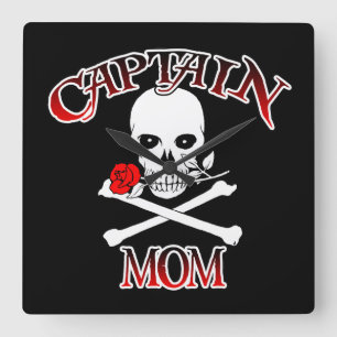 Kapten Mamma Wall Clock Fyrkantig Klocka