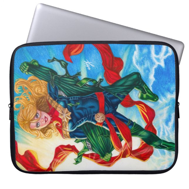Kapten Marvel ~ Carol Danvers Laptop Fodral (Framsidan)