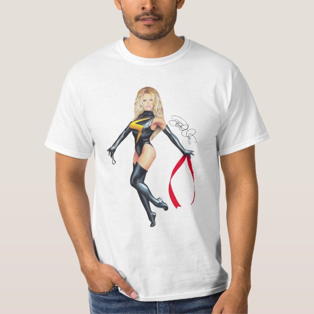 "Kapten Marvel Pamela Andersson" T Shirt (Framsida)