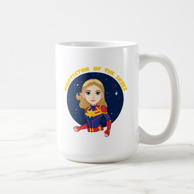 Kapten Marvel| Skydd av Himlar-Tecknaden Kaffemugg (Höger)