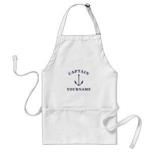 Kapten med ditt namn Nautical Anchor Apron Förkläde